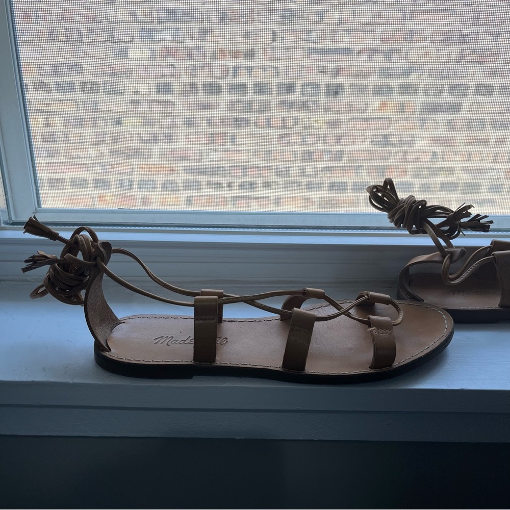 Madewell The Boardwalk Lace-Up Wrap Sandal - Size 7.5 - Picture 4 of 14